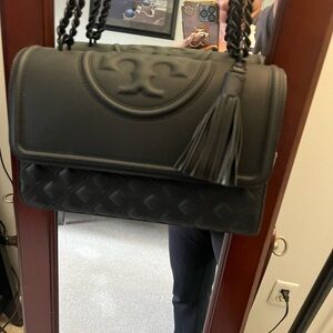 Tory Burch Fleming Matte Small Convertible Shoulder Bag